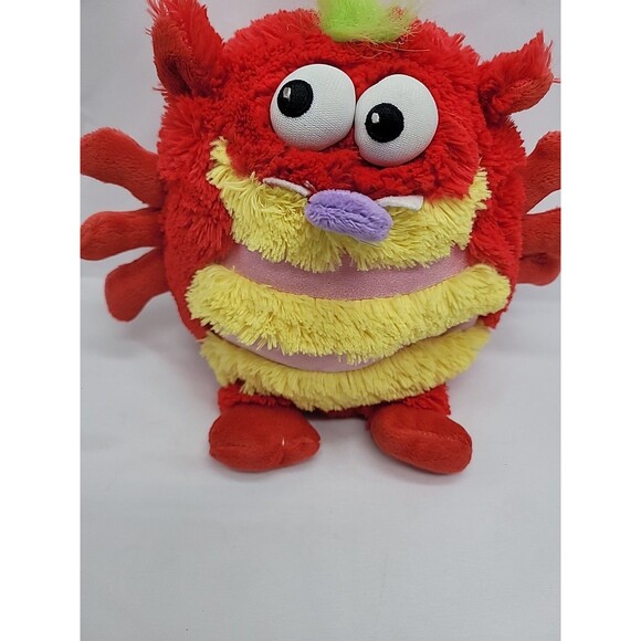 Mushabelly Alienoids Org  Plush 8" Red  Pink Yellow Mushkin Purple Tongue - Picture 3 of 11